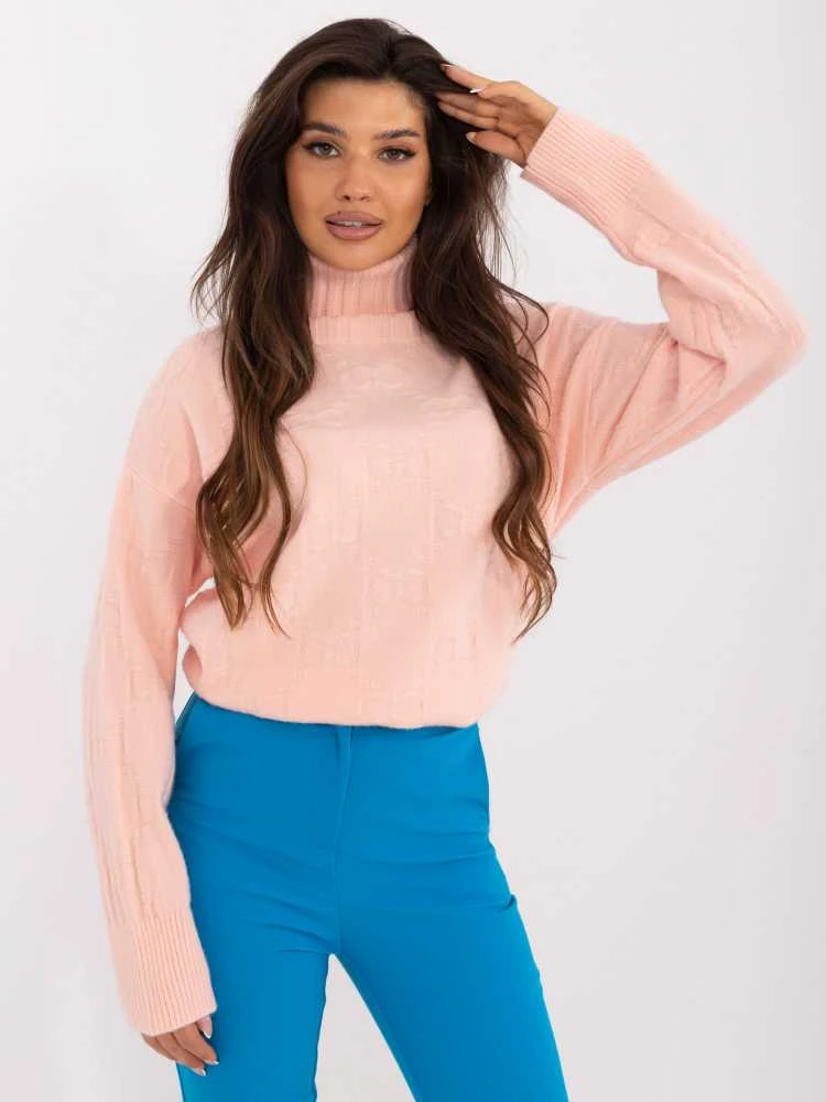Wool Fashion Italia Megztinis-AT-SW-2342-1,35-persikas