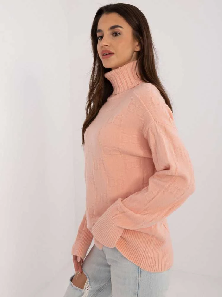 Wool Fashion Italia Megztinis-AT-SW-2342-1,35-persikas