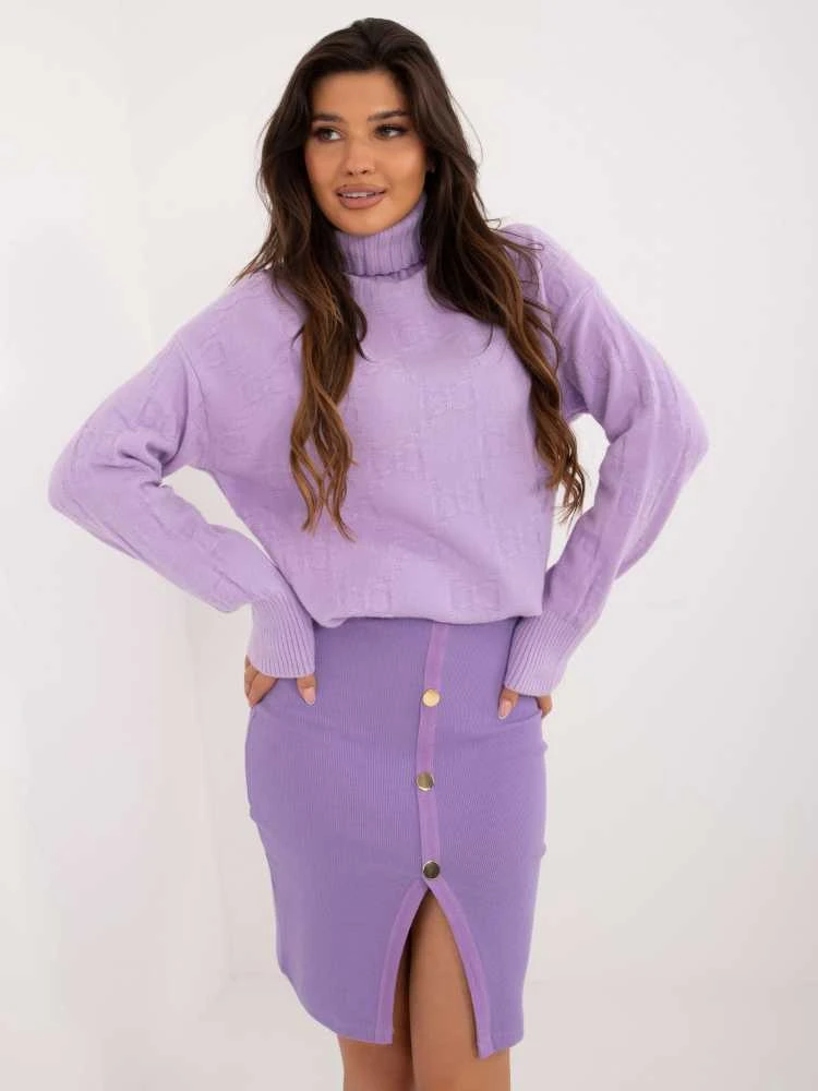Wool Fashion Italia Megztinis-AT-SW-2342-1,35-šviesiai violetinis