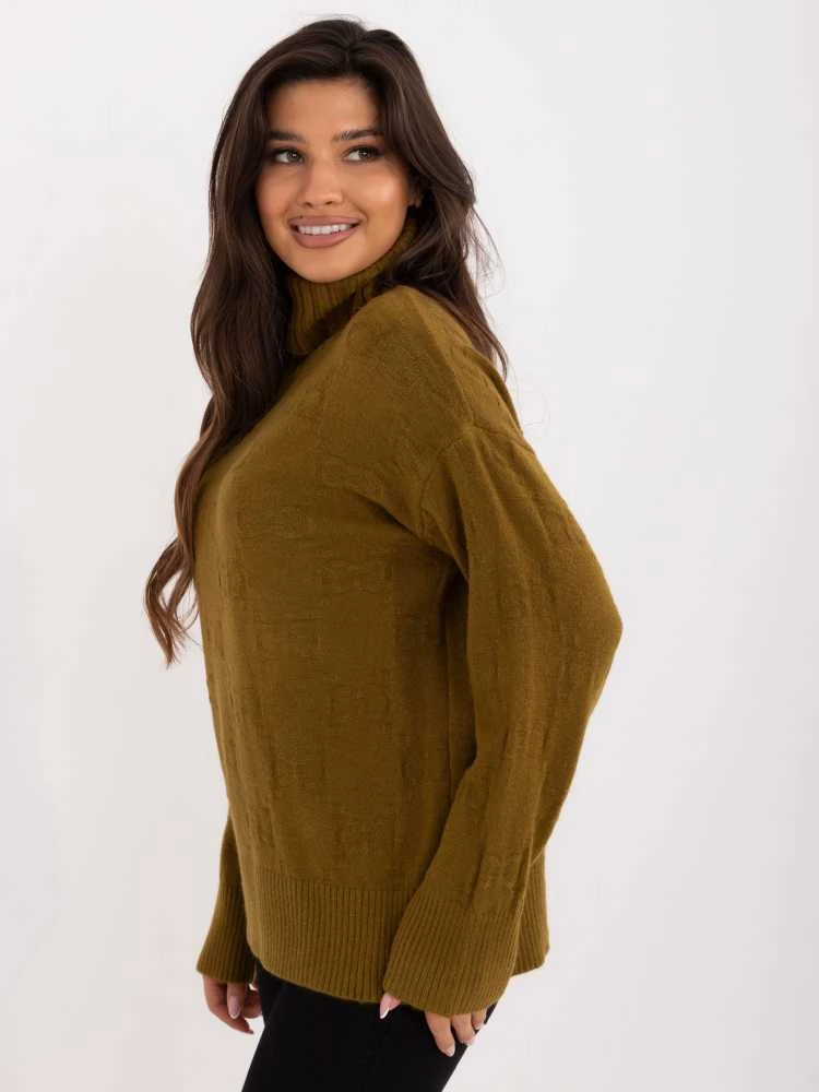 Wool Fashion Italia Megztinis-AT-SW-2342-1,35-alyvuogių