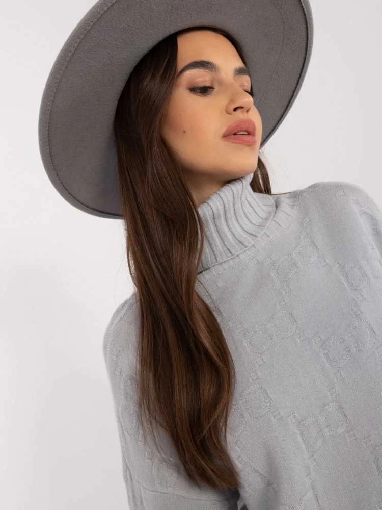 Wool Fashion Italia Megztinis-AT-SW-2342-1,35-pilkas
