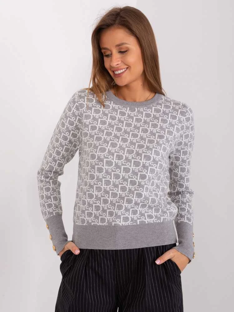 Wool Fashion Italia Megztinis-AT-SW-2342.46P-pilkas