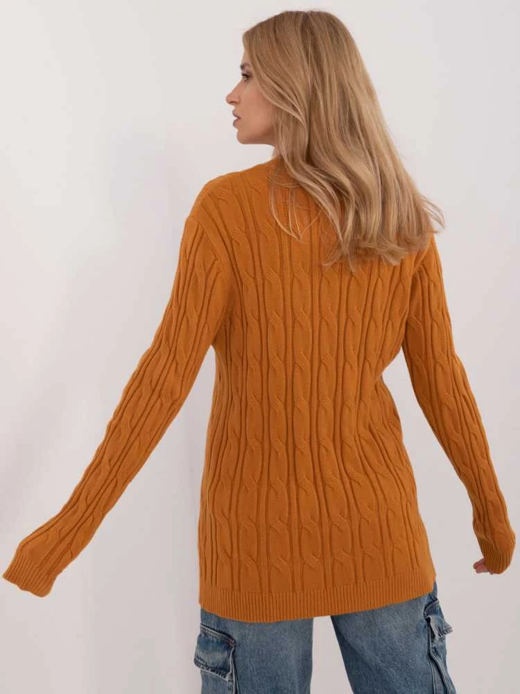 Wool Fashion Italia Megztinis-AT-SW-2343.88-tamsiai geltonas