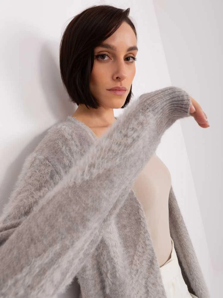 Wool Fashion Italia Megztinis-AT-SW-234501.00P-pilkas