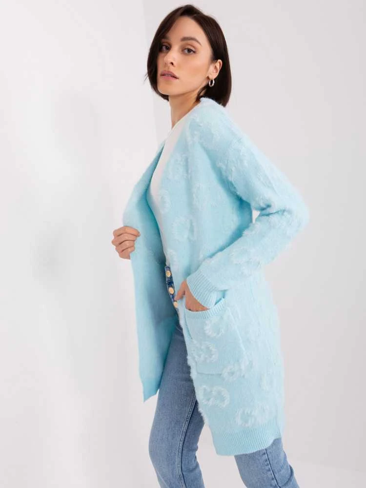 Wool Fashion Italia Megztinis-AT-SW-234502.38X-šviesiai mėlynas