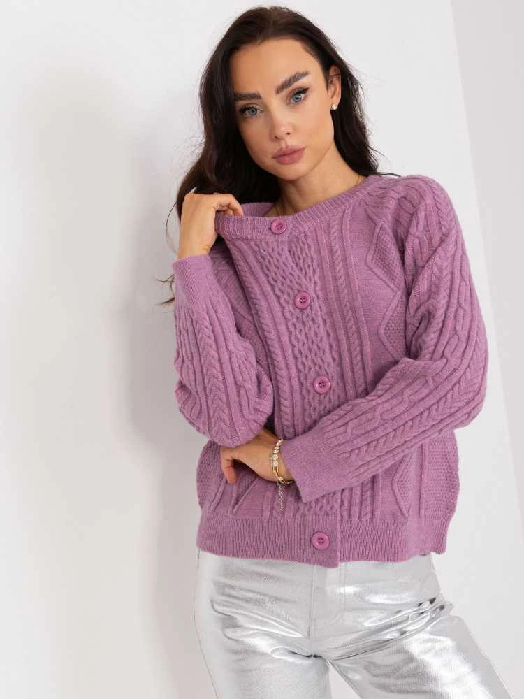 Wool Fashion Italia Megztinis-AT-SW-2346-2,99P-violetinė