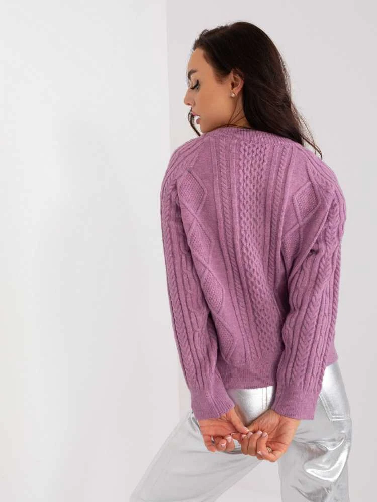 Wool Fashion Italia Megztinis-AT-SW-2346-2,99P-violetinė