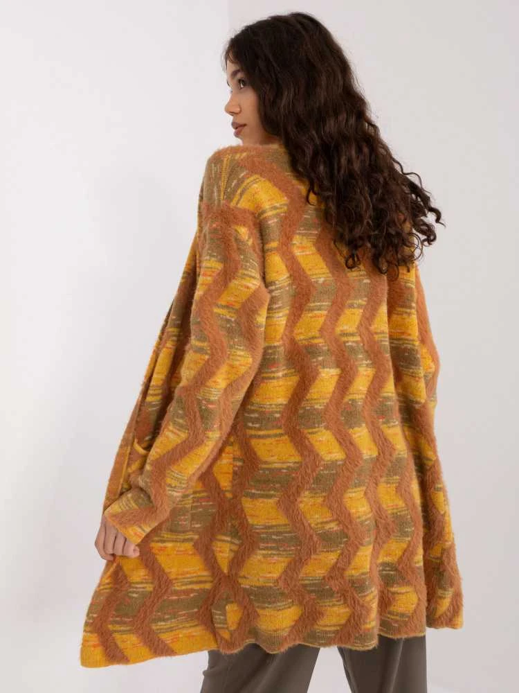 Wool Fashion Italia Megztinis-AT-SW-234701.34-tamsiai geltonas