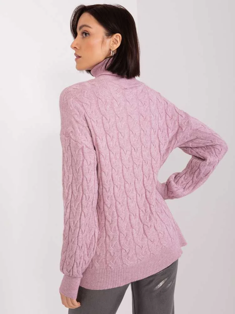 Wool Fashion Italia Megztinis-AT-SW-2348.07-šviesiai violetinis