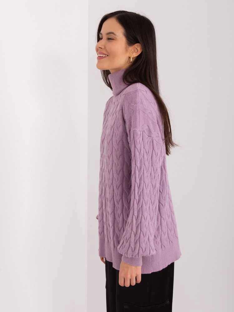 Wool Fashion Italia Megztinis-AT-SW-2348.88-šviesiai violetinis