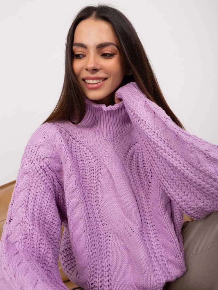 Wool Fashion Italia Megztinis-AT-SW-2350.91P-šviesiai violetinis