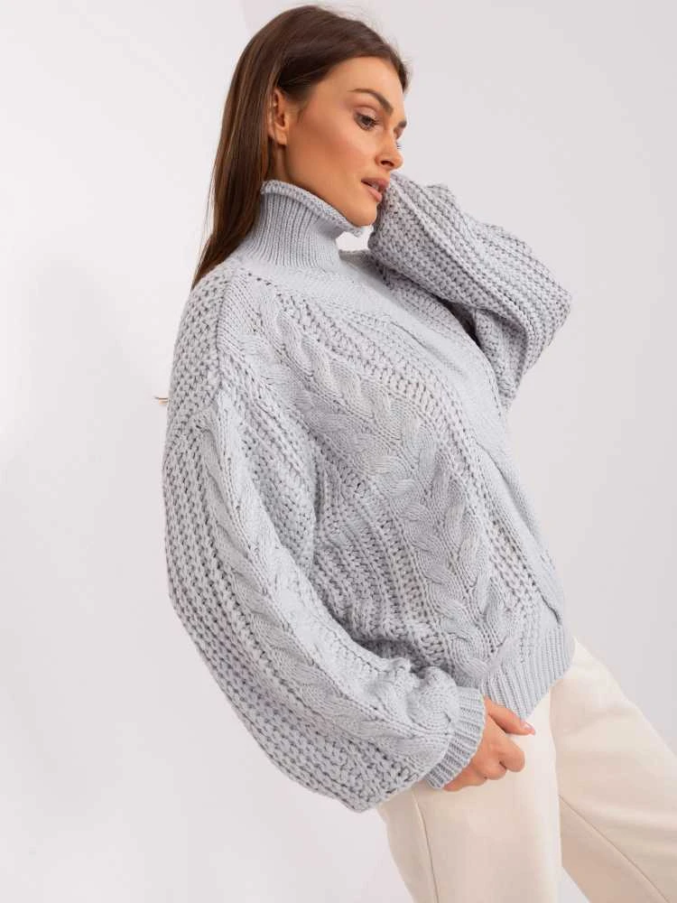 Wool Fashion Italia Megztinis-AT-SW-2350.91P-pilkas