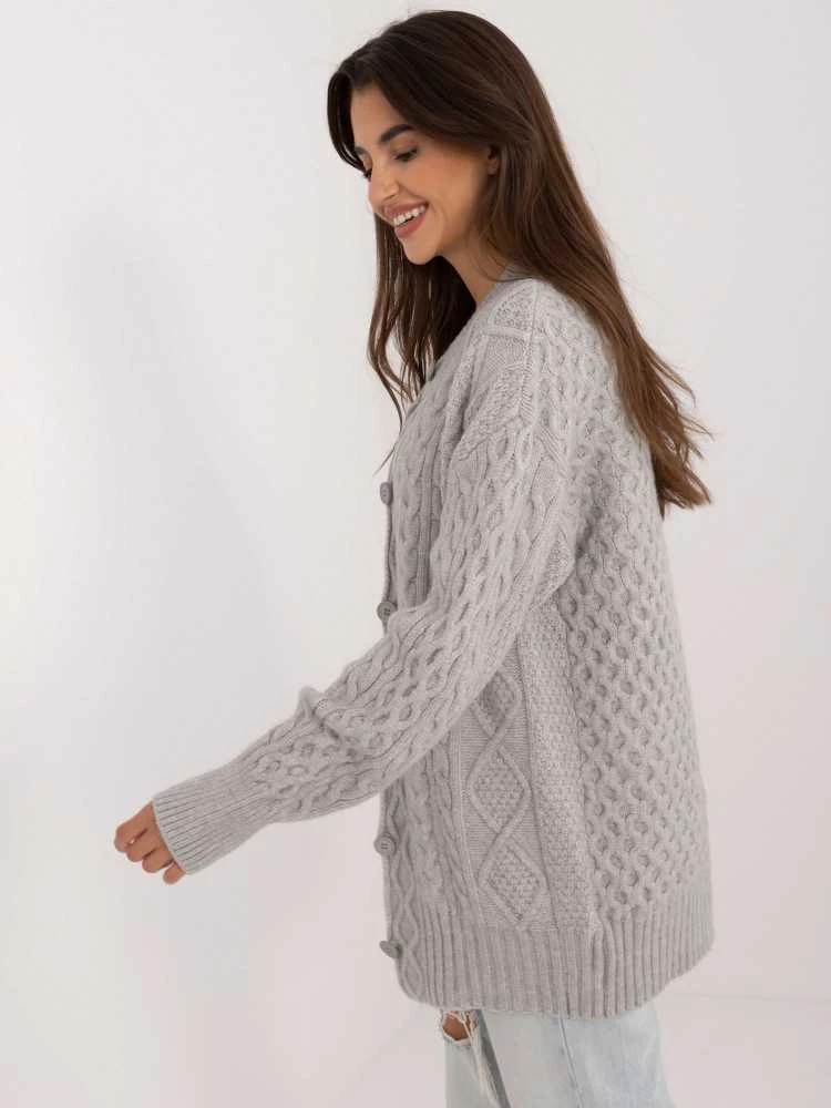 Wool Fashion Italia Megztinis-AT-SW-23525.21-pilkas