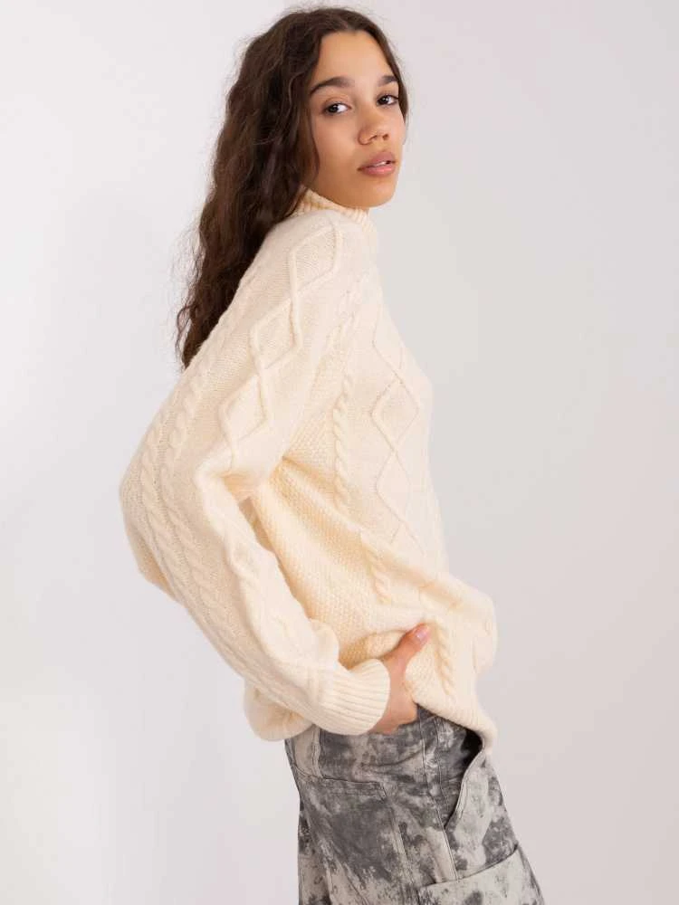 Wool Fashion Italia Megztinis-AT-SW-2355-2.12P-ecru