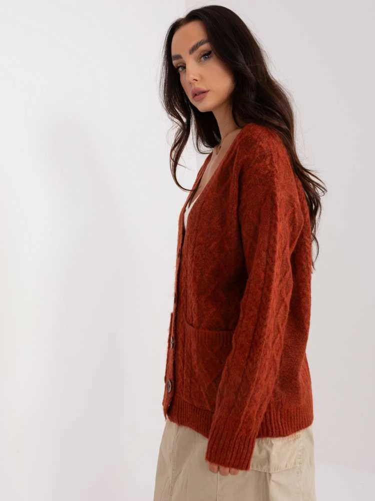 Wool Fashion Italia Megztinis-AT-SW-2358.31-tamsiai oranžinis