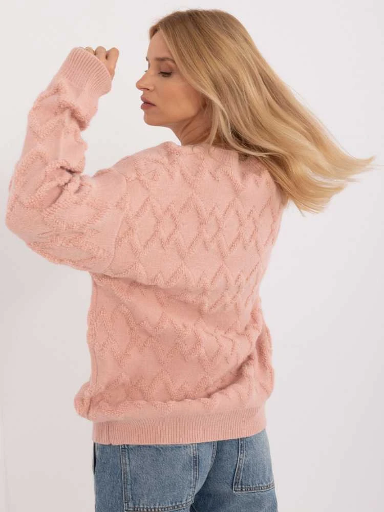Wool Fashion Italia Megztinis-AT-SW-2361.61-šviesiai rožinis