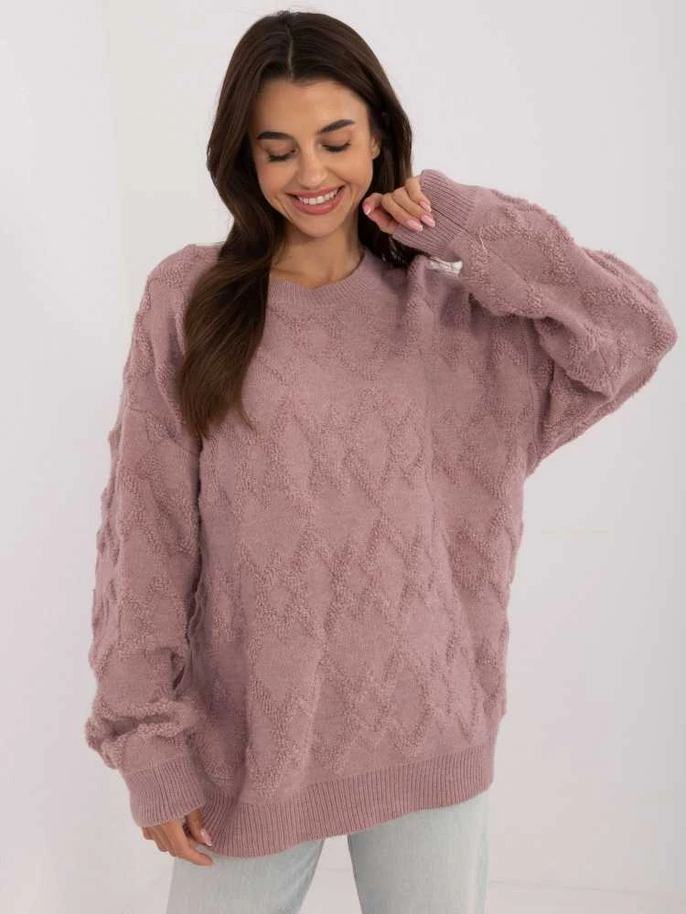 Wool Fashion Italia Megztinis-AT-SW-2361.61-šviesiai violetinis