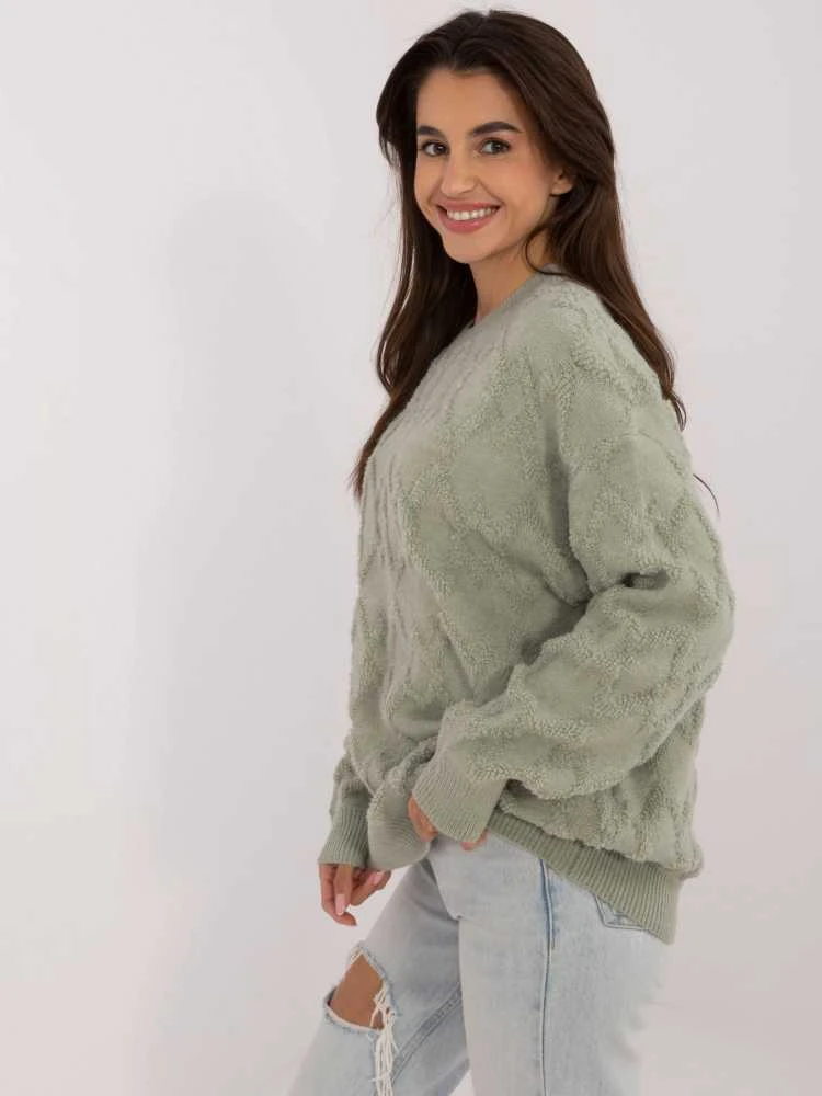 Wool Fashion Italia Megztinis-AT-SW-2361.61-pistacija