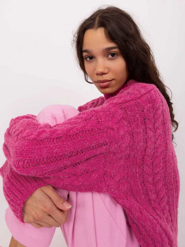 Wool Fashion Italia Megztinis-AT-SW-2363-2.04P-fuksija