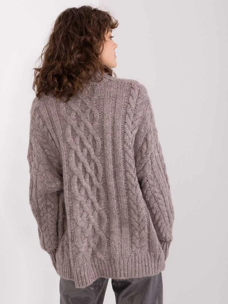 Wool Fashion Italia Megztinis-AT-SW-2363-2.30-tamsiai pilkas