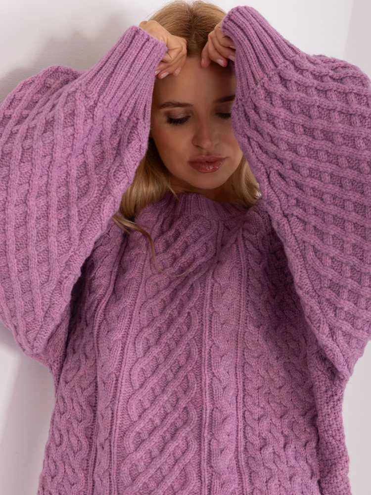 Wool Fashion Italia Megztinis-AT-SW-2367-2.64P-violetinė