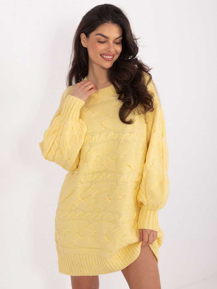 Wool Fashion Italia Sweter-AT-SW-2367.76P-jasny geltona