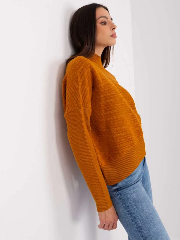 Wool Fashion Italia Megztinis-AT-SW-2368.36X-šviesiai rudas