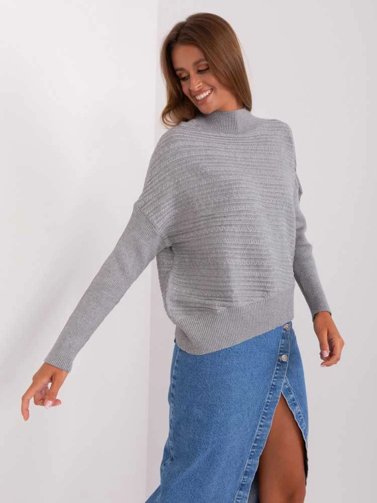 Wool Fashion Italia Megztinis-AT-SW-2368.36X-pilkas