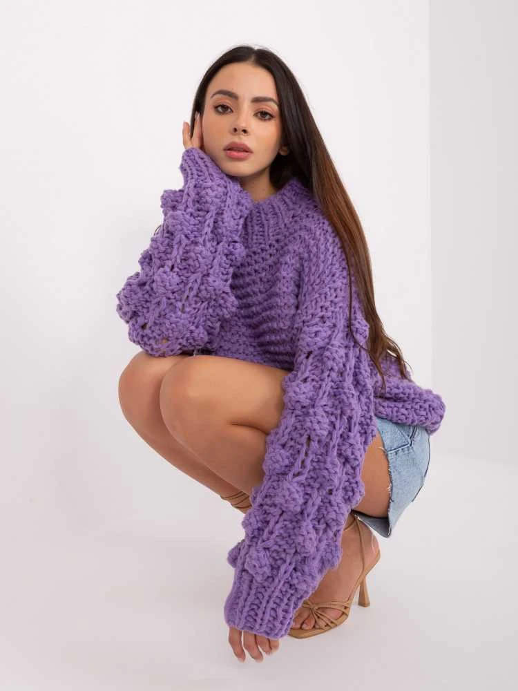 Wool Fashion Italia Megztinis-AT-SW-2382.97P-violetinė