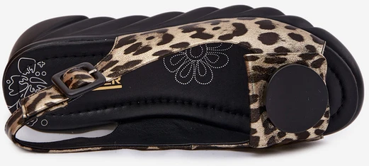 Artiker Odinės platforminės basutės su leopardo raštu