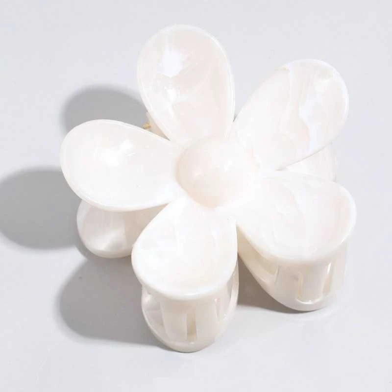 Eu Sandelis Baltas gėlės formos plaukų segtukas 7,5 x 8 cm SP379B