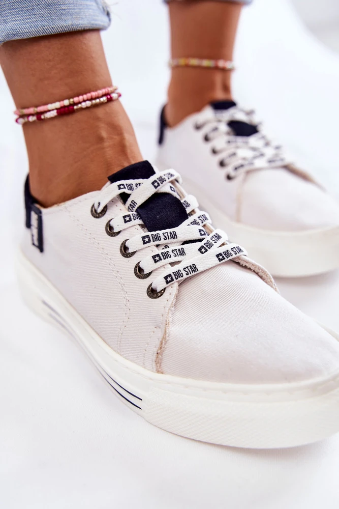 Balti suvarstomi Memory Foam System Sneakers Big Star bateliai