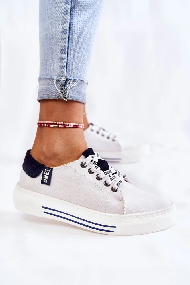 Balti suvarstomi Memory Foam System Sneakers Big Star bateliai