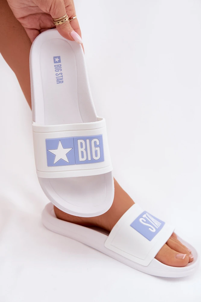Big Star Baltos paplūdimio šlepetės