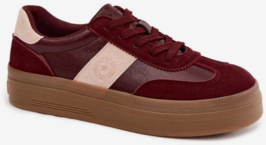 Big Star Bordo spalvos klasikiniai praktiški ir patogūs bateliai