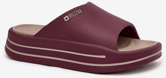 Big Star Bordo spalvos kokybiškos šlepetės