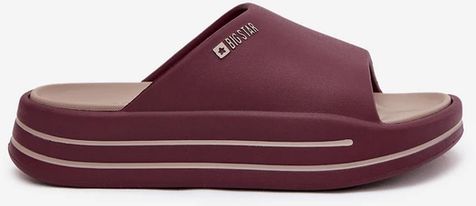 Big Star Bordo spalvos kokybiškos šlepetės