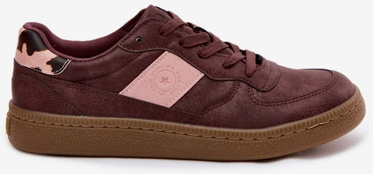 Big Star Bordo spalvos patogūs moteriški suvarstomi bateliai
