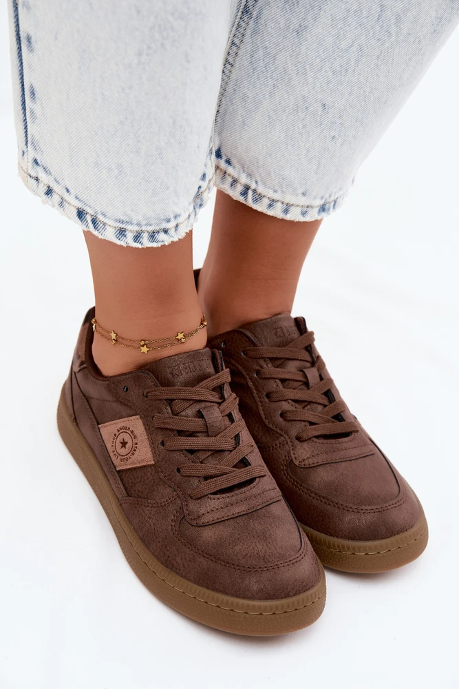 Big Star Rudos spalvos patogūs moteriški suvarstomi bateliai