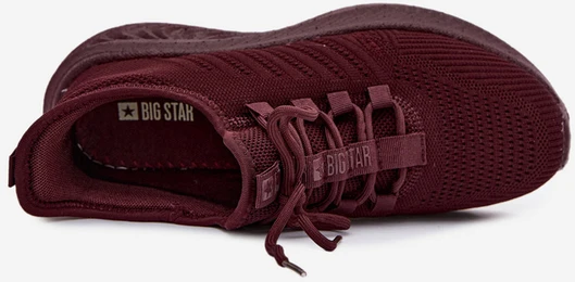 Bordo spalvos lengvi ir patogūs kokybiški sportiniai bateliai Big Star HI-POLY SYSTEM