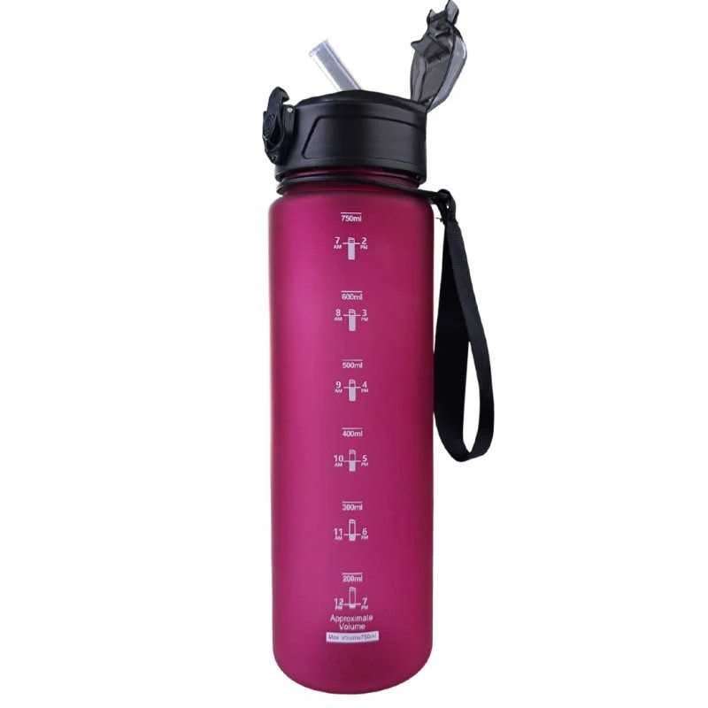 Eu Sandelis Bordo spalvos sportinė matinė gertuvė 750 ml BD49