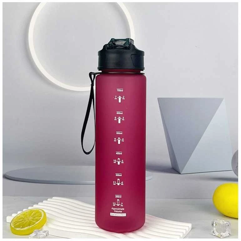 Eu Sandelis Bordo spalvos sportinė matinė gertuvė 750 ml BD49