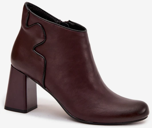 Boto Elegantiški bordo spalvos odiniai aulinukai