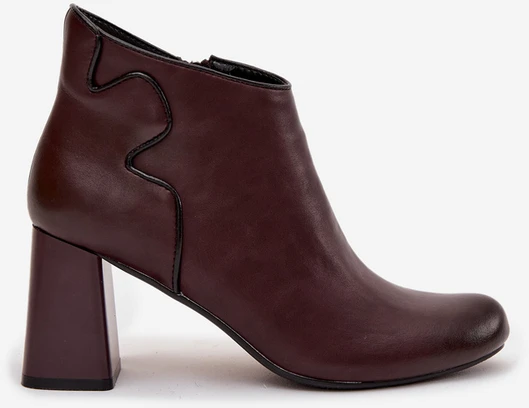 Boto Elegantiški bordo spalvos odiniai aulinukai