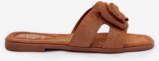 Boto Elegantiškos rudos vasariškos šlepetės