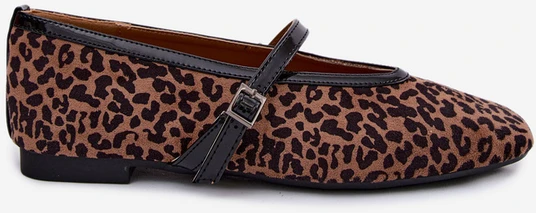 Boto Leopardo rašto stilingi bateliai su dirželiu