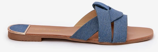 Boto Mėlynos džinsinės elegantiškos šlepetės