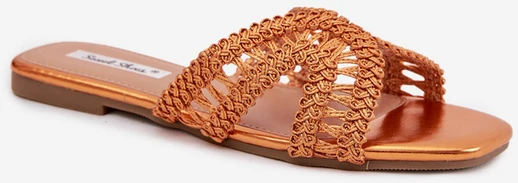 Boto Moteriškos oranžinės spalvos elegantiškos šlepetės