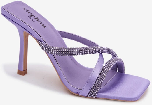 Boto Violetinės puošnios aukštakulnės basutės