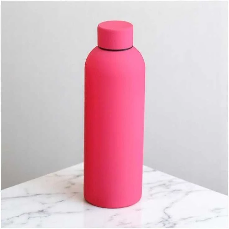 Eu Sandelis Butelis, termo butelis 500 ml, nerūdijančio plieno su SOFT TOUCH fuksijos danga BD46F